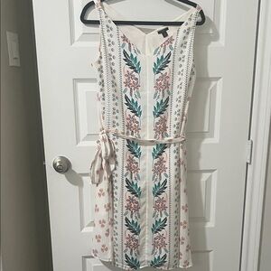 Floral Embroidered White Dress